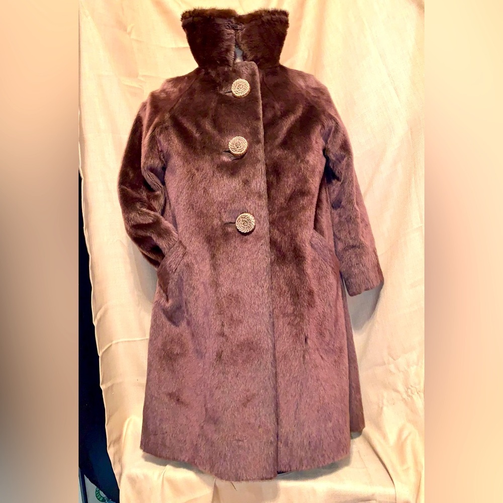 Women's Chocolate Brown Midlength Button Coat
